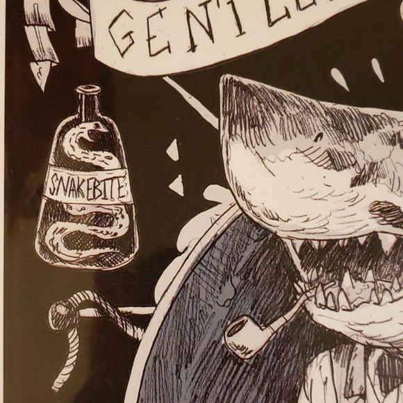 Too Fast Gentleman's Life 11" x 17" Shark Man Nautical Tattoo Flash Art Print - Picture 6 of 8